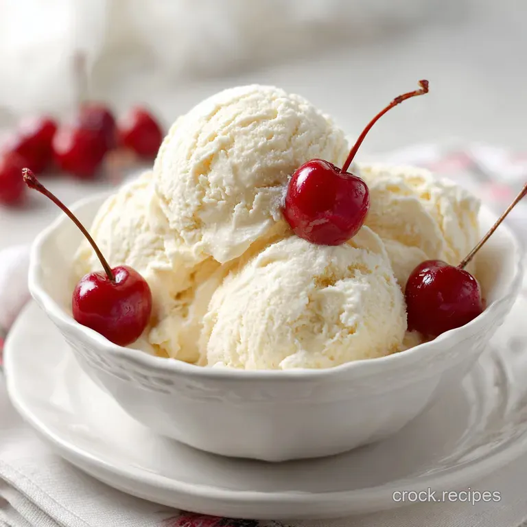 Creamy Vanilla Ice Cream: Egg-Free Base