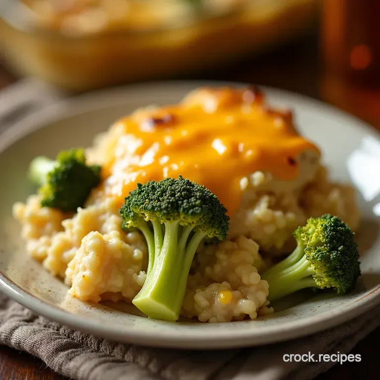 Homestyle Broccoli Cheddar Chicken Bake Comfort Food Perfection presentation