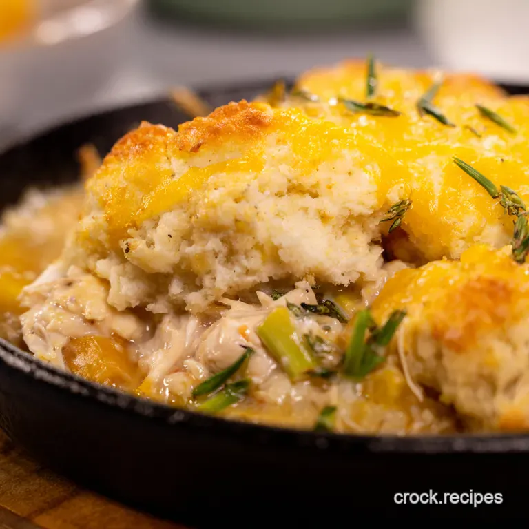 Homestyle Chicken and Biscuit Bake presentation