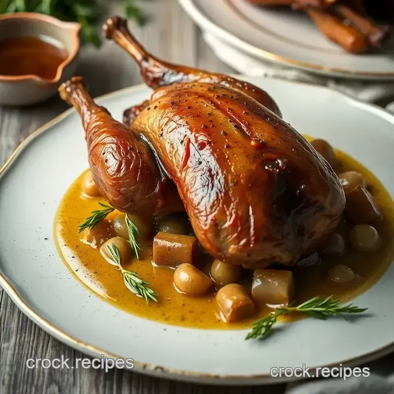 Sweet & Spicy Roast Partridge with Honey & Black Pepper presentation