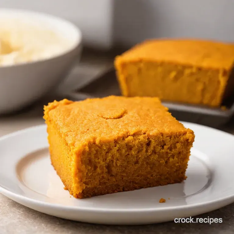 Honey Butter Sweet Potato Cornbread presentation