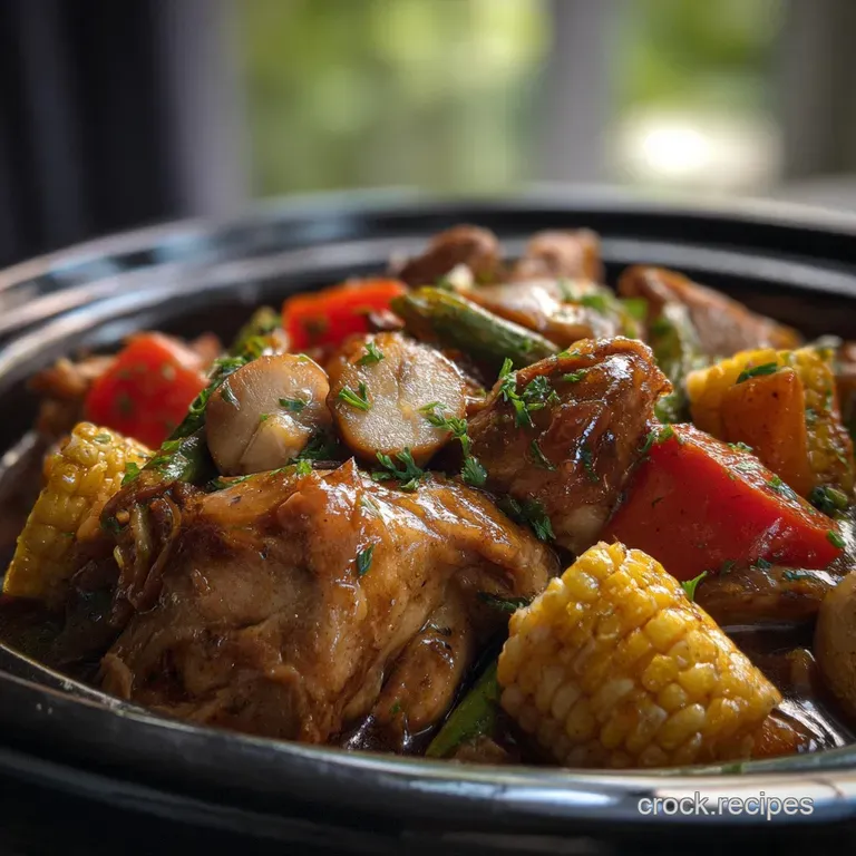 Slow Cooker Honey Garlic Chicken with Veggies