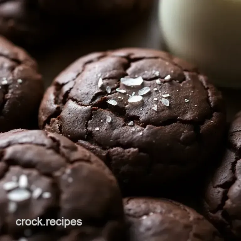 Indulgent Dark Chocolate Cookies with Sea Salt presentation
