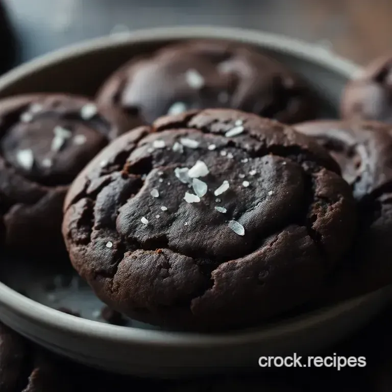 Indulgent Dark Chocolate Cookies with Sea Salt