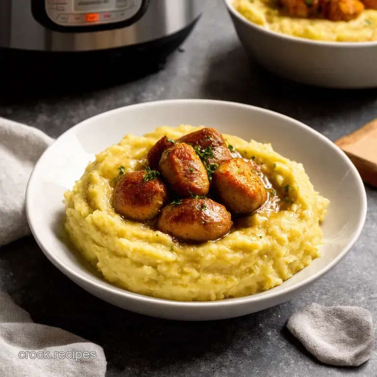 Instant Pot Bangers and Mash with Onion Gravy