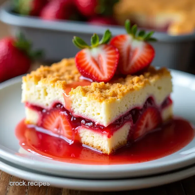 Irresistible Strawberry Cheesecake Dump Cake