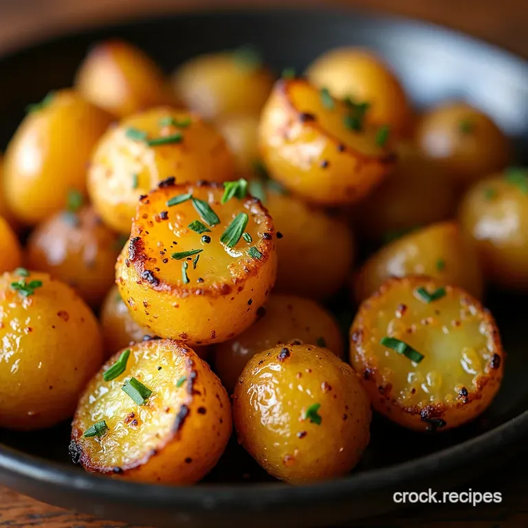Irresistibly Crispy Roasted Baby Potatoes presentation