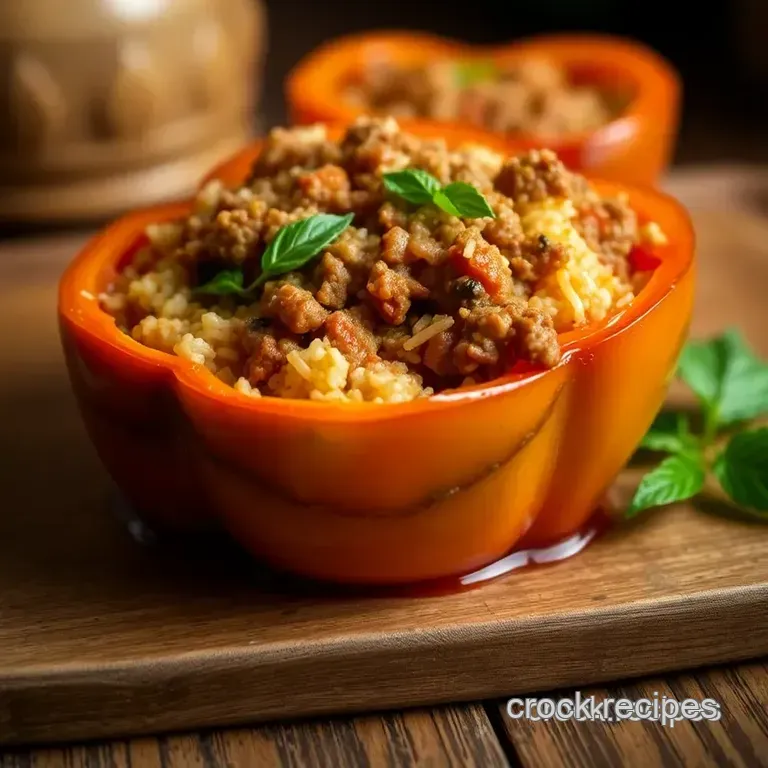 Italian Stuffed Capsicum Delight presentation