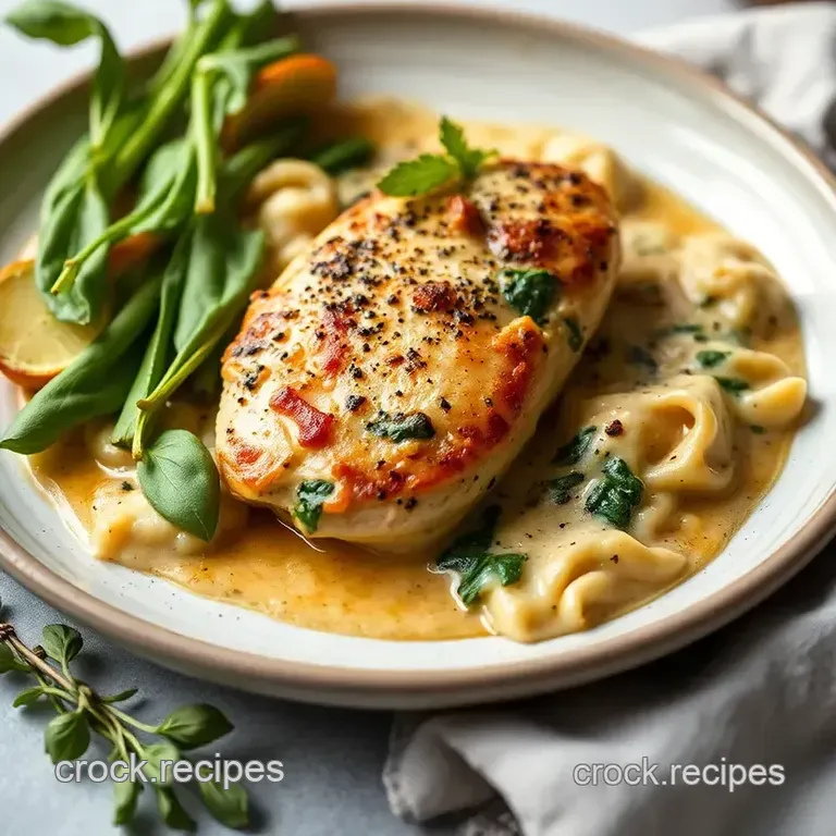Baked Chicken Spinach Ricotta Delight presentation