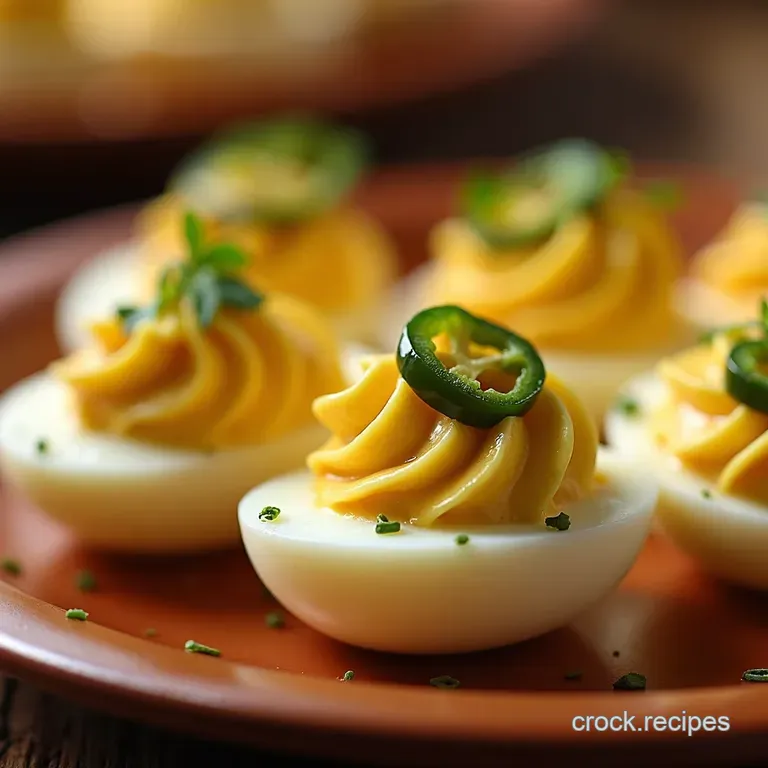 Jalape&ntilde;o Popper Deviled Eggs presentation