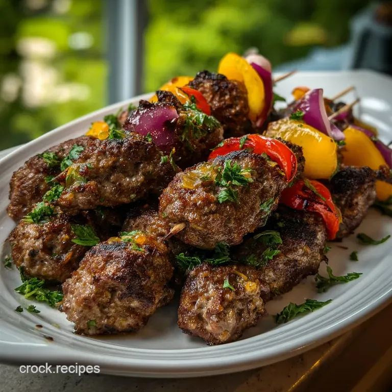 The Ultimate Juicy Ground Beef Kabobs presentation