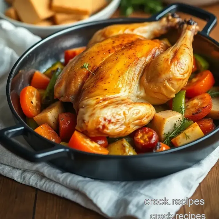 Roast Chicken with Veggies - One-Pan Delight presentation
