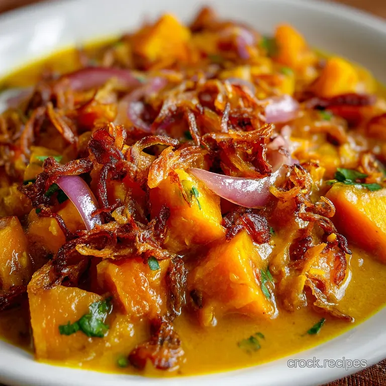 Kabocha Squash: Creamy Coconut Curry Recipe presentation