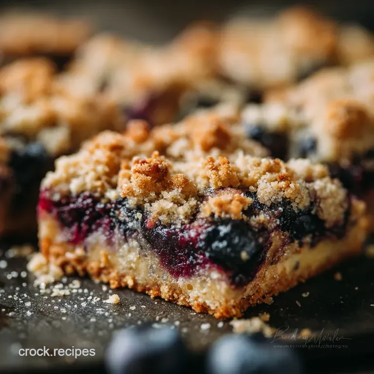 Keto Blueberry Breakfast Bars: the Perfect Mid-Morning Streusel Treat presentation