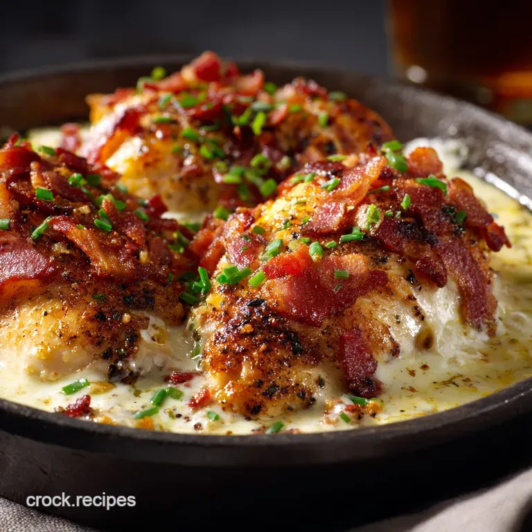 Keto Monterey Chicken: the Ultimate Bacon Cheese Smothered Feast presentation