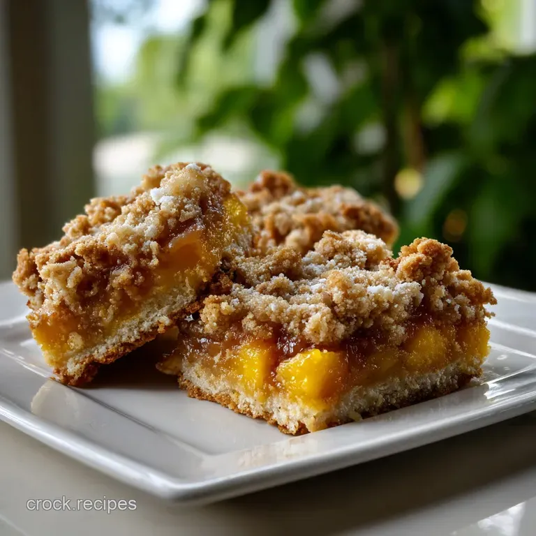 Keto Peach Cobbler Bars: Sunshine in a Slice presentation