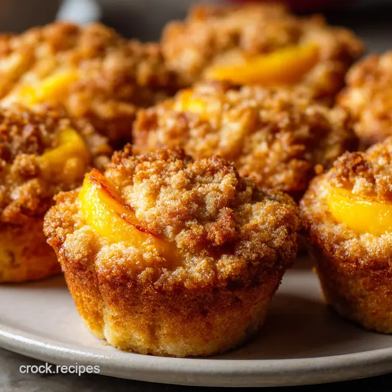 Keto Peach Cobbler Muffins: Peaches Cream Cloud Muffins (Keto Cobbler Style) presentation