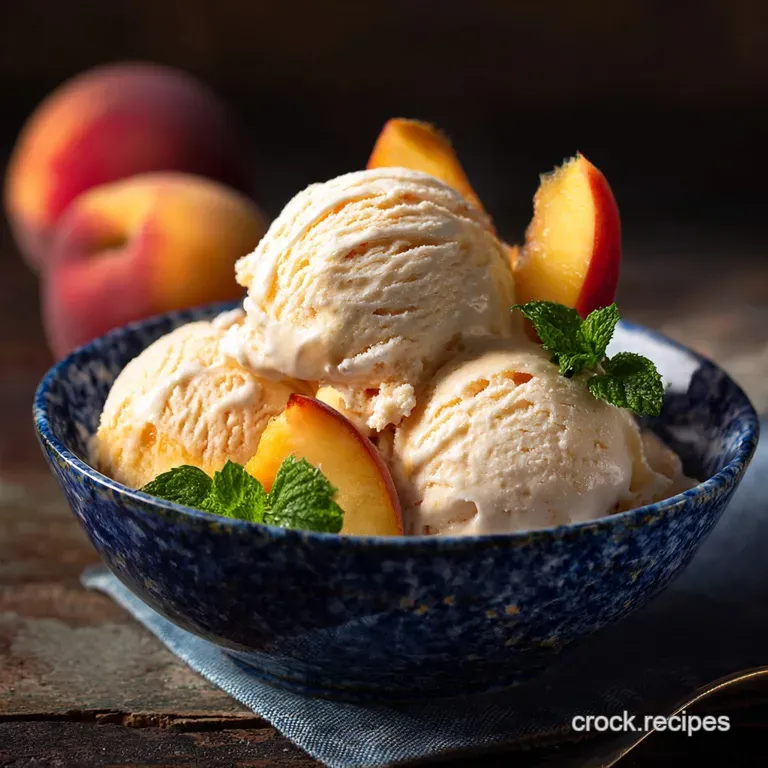 Keto Peach Ice Cream: the Velvety Scoopable Low Carb Dessert presentation