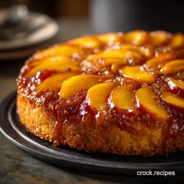 Keto Peach Upside Down Cake: a Right Royal Ringer Almond Cake presentation