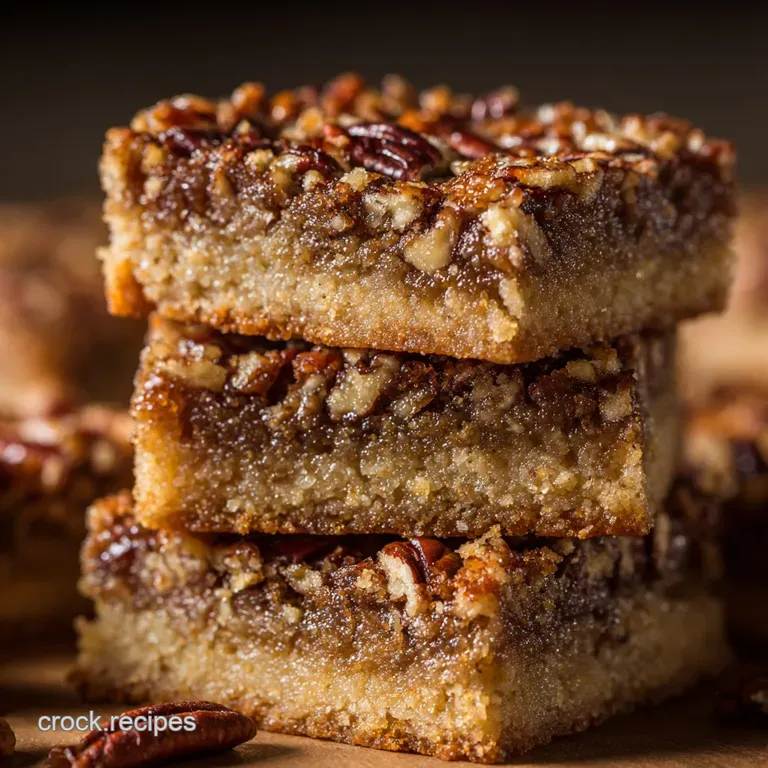 Keto Pecan Pie Bars: Decadent Low Carb Squares with Shortbread Crust presentation