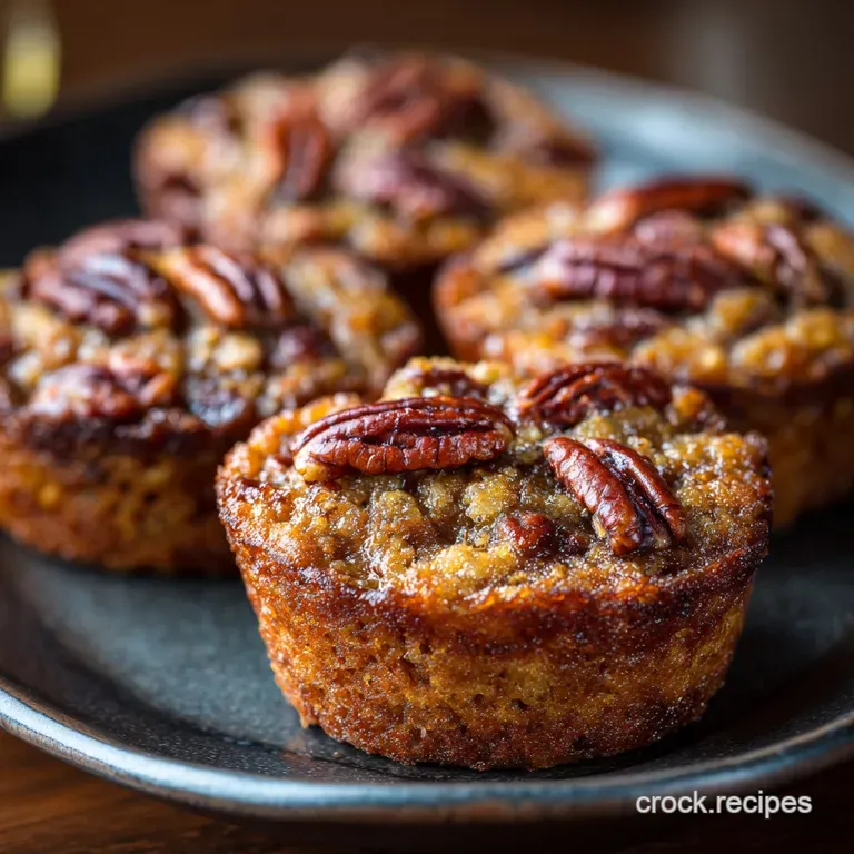 Keto Pecan Pie Muffins: Decadent Treats with Brown Butter Glaze presentation