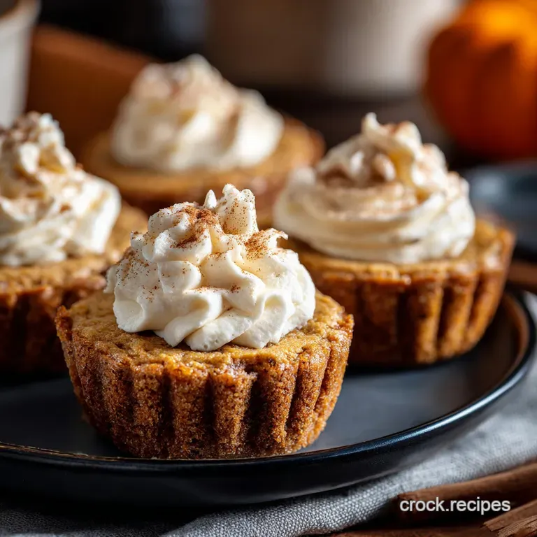 Keto Pumpkin Pie Cupcakes: Silky Custard Buttery Almond Crust
