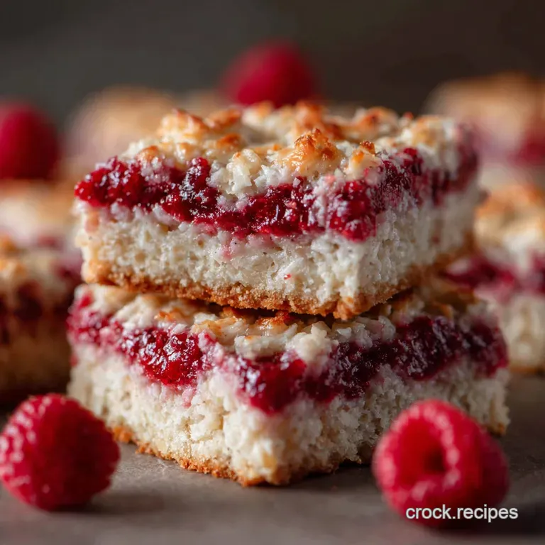 Keto Raspberry Coconut Bars: Cracking Low Carb Dessert Squares presentation
