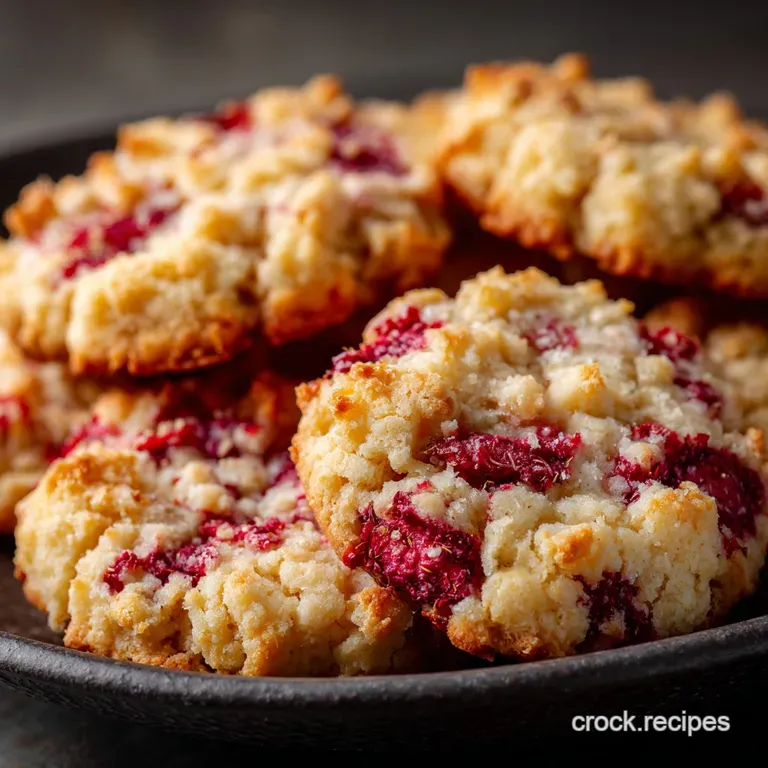Keto Raspberry Crumble Cookies Buttery Shortbread for a LowCarb Treat