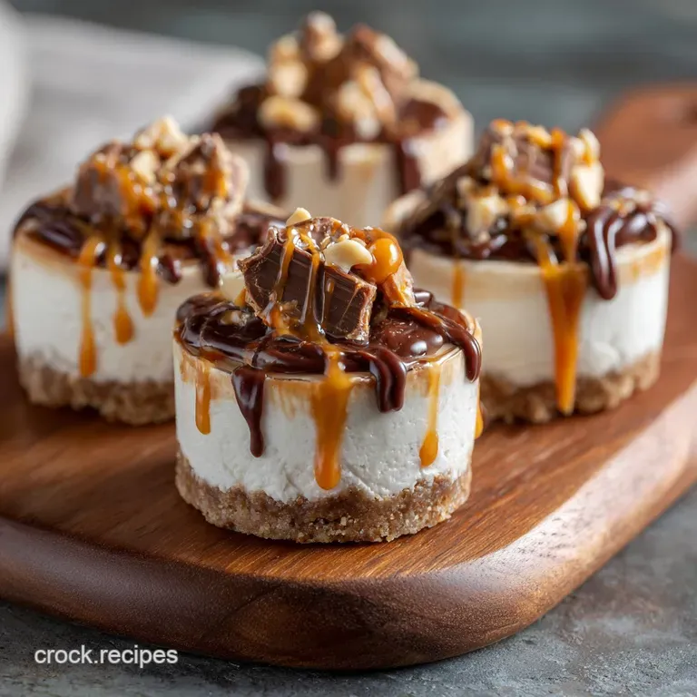 Sugar Free Keto Snickers Cheesecakes: the Ultimate No-Bake Mini Recipe presentation