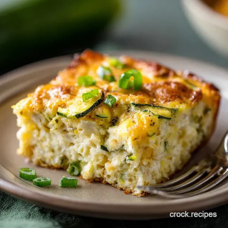 Keto Zucchini Breakfast Casserole: Cheesy Chorizo Egg Bake presentation