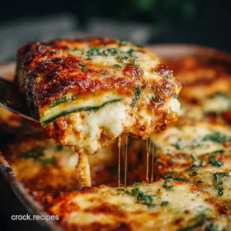 The Ultimate No-Noodle Keto Zucchini Lasagna (Comfort Food Classic) presentation