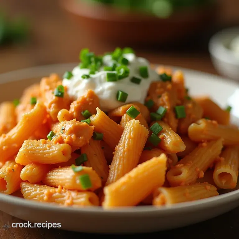 The Wing Night Winner Kickin Buffalo Chicken Pasta Salad presentation