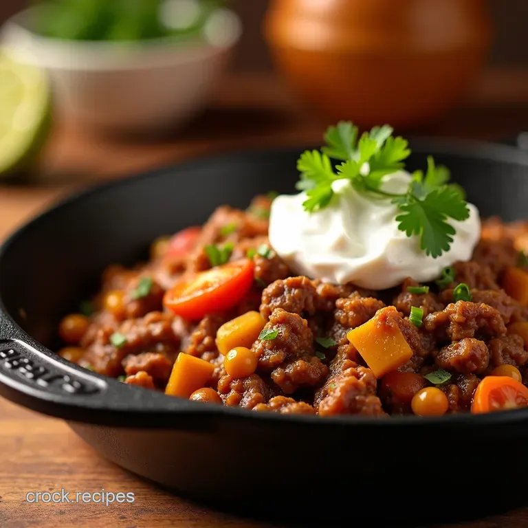 Kickin Southwest Ground Beef Skillet TexMex Flavor One Pan Wonder presentation
