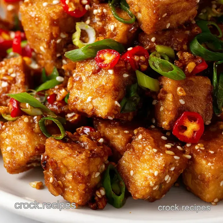 Kung Pao Crispy Tofu presentation