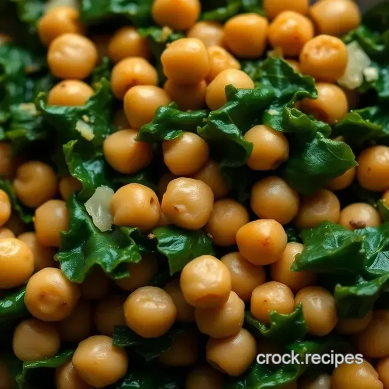Leaf & Bean Delight: A Wholesome Kale and Chickpea Stir-Fry