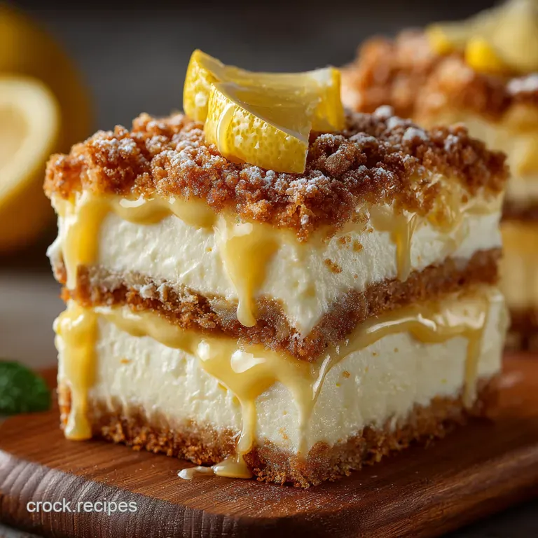 Lemon Cream Cheese Dump Cake 5 Layers of Lemony Bliss presentation