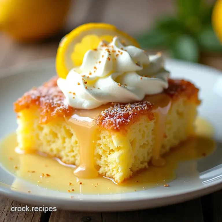 Lemon Dream Dump Cake with Cream Cheese Swirl