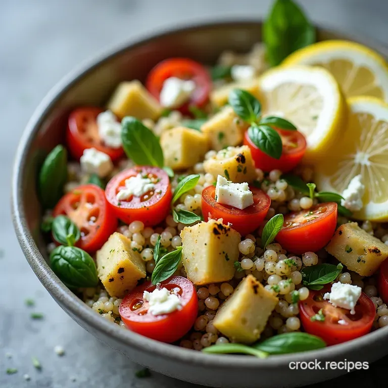 The Sunshine Bowl Lemony Mediterranean Quinoa with Roasted Feta Artichokes