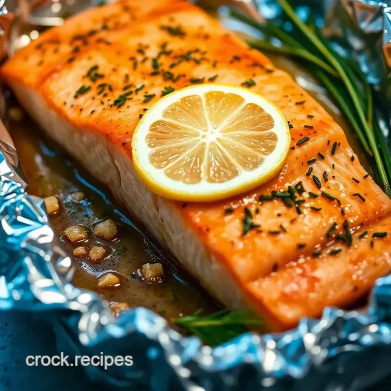 Lemon-Herb Baked Salmon in Foil: A Simple and Flavorful Delight presentation