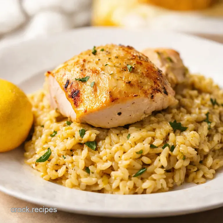 Lemon Herb Chicken and Orzo a Mediterranean Delight presentation