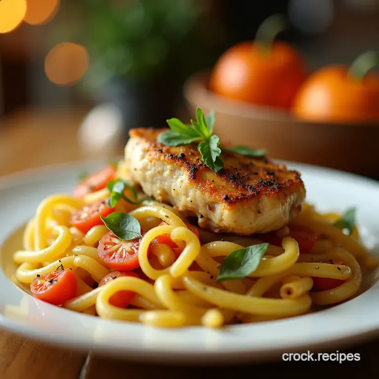 Lemon Herb Chicken and Orzo a Taste of Sunshine presentation