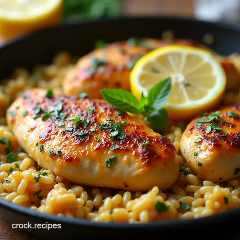 OnePan Mediterranean Sunshine Speedy Lemon Herb Chicken and Orzo