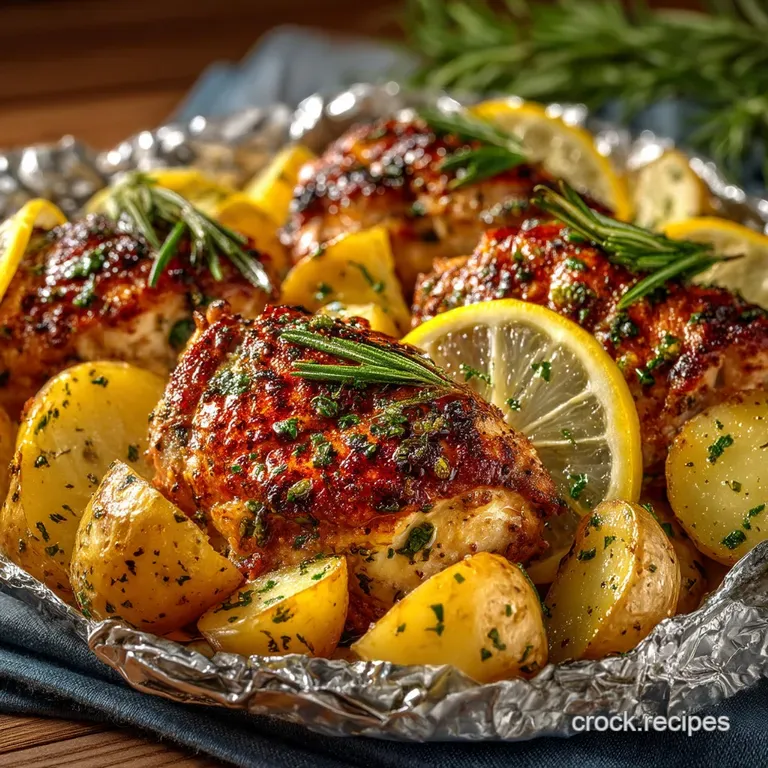 Lemon Herb Chicken Tatties Foil Packets the Minimalwashing Wonder presentation