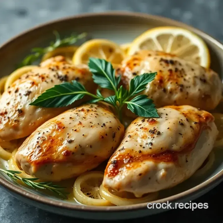 Lemon Herb Italian Chicken with Creamy Polenta