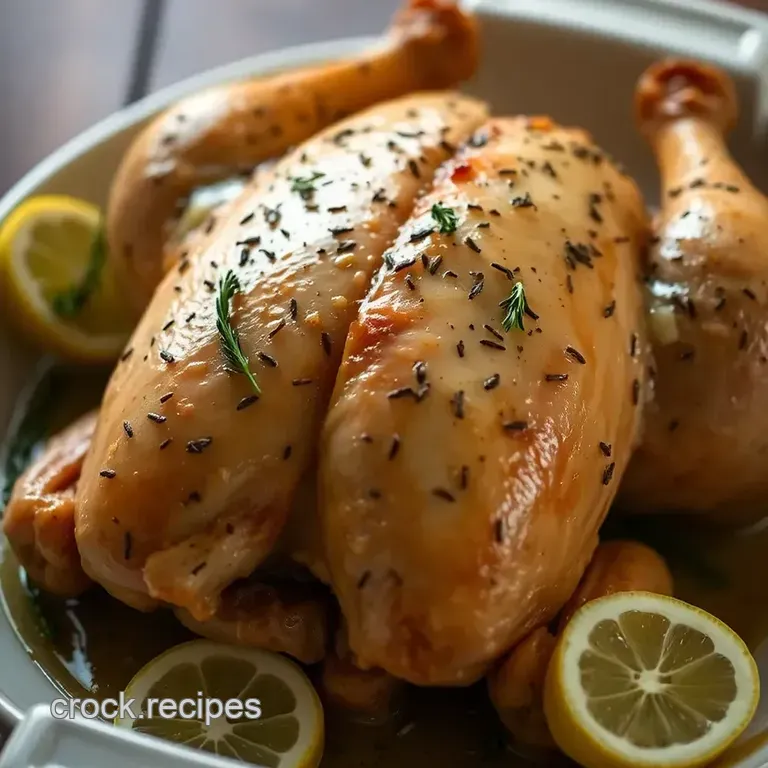 Lemon Herb Roast Chicken with Garlic Potatoes presentation
