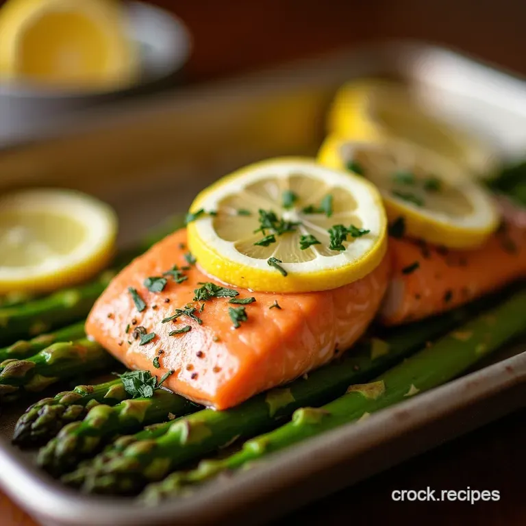 The Weeknight Lifesaver 20Minute LemonHerb Salmon Asparagus Sheet Pan Supper presentation