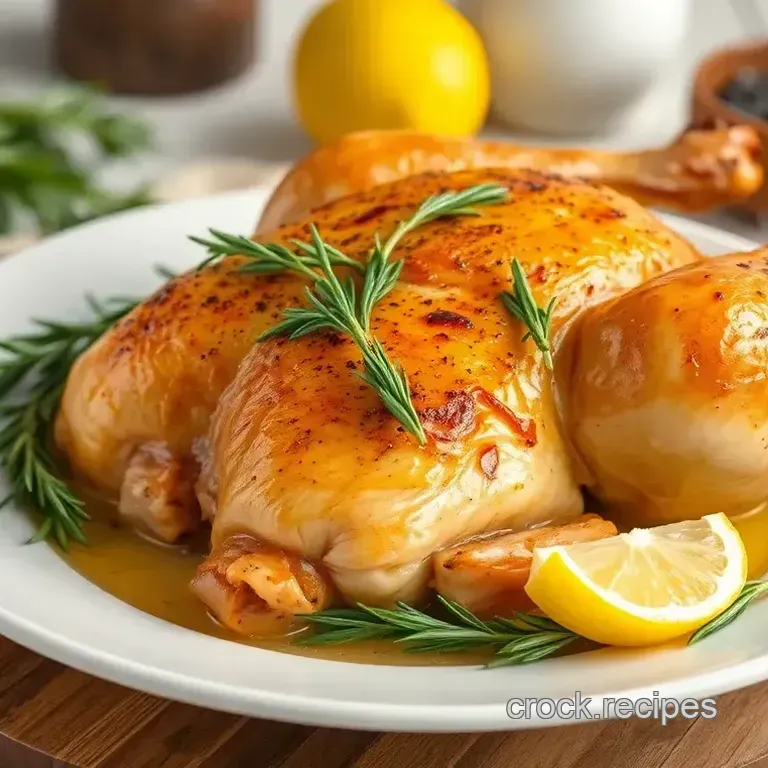Herb-Infused Roast Chicken with Lemon & Rosemary