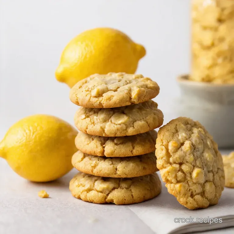 Lemon Sunshine Oatmeal NoBake Cookies