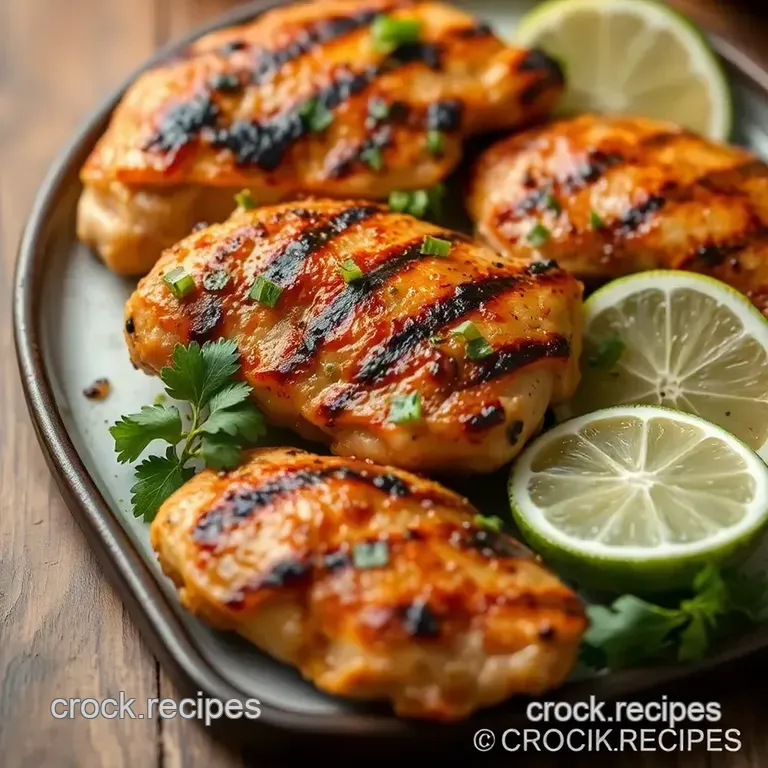 Grilled Chicken with Zesty Lime Marinade presentation