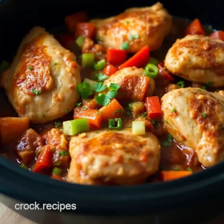 Low-Carb Crock Pot Chicken Cacciatore presentation